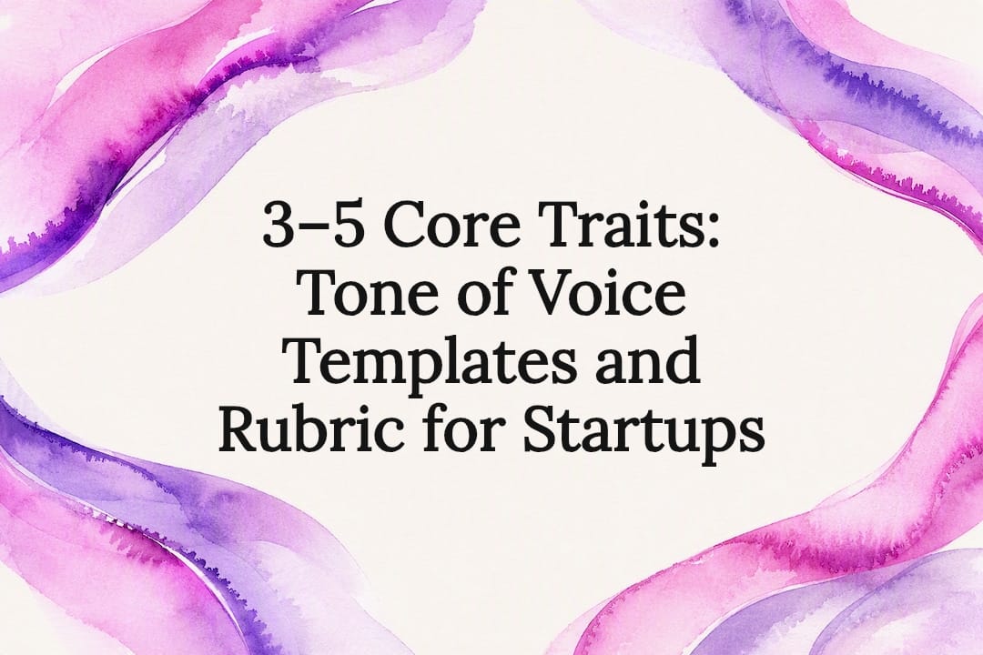 3–5 Core Traits: Tone of Voice Templates and Rubric for Startups