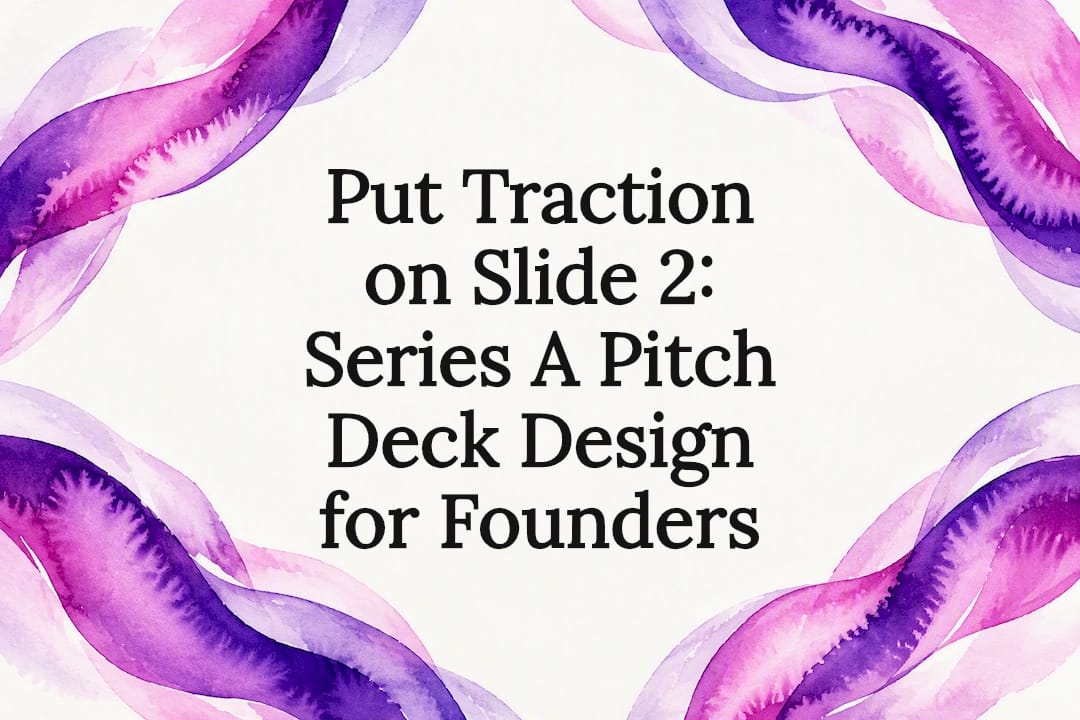 Put Traction on Slide 2: Series A Pitch Deck Design for Founders