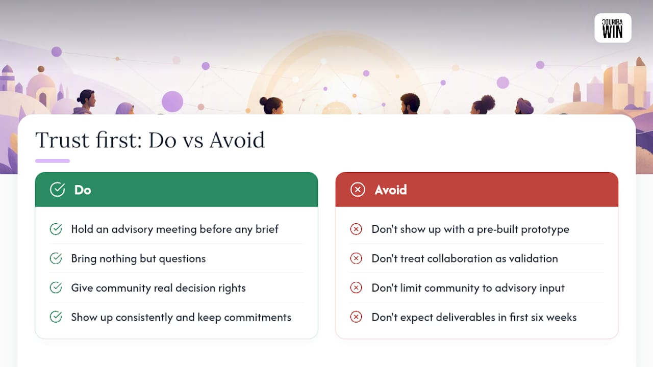 What I've learned about trust in long-term community partnerships — overview diagram