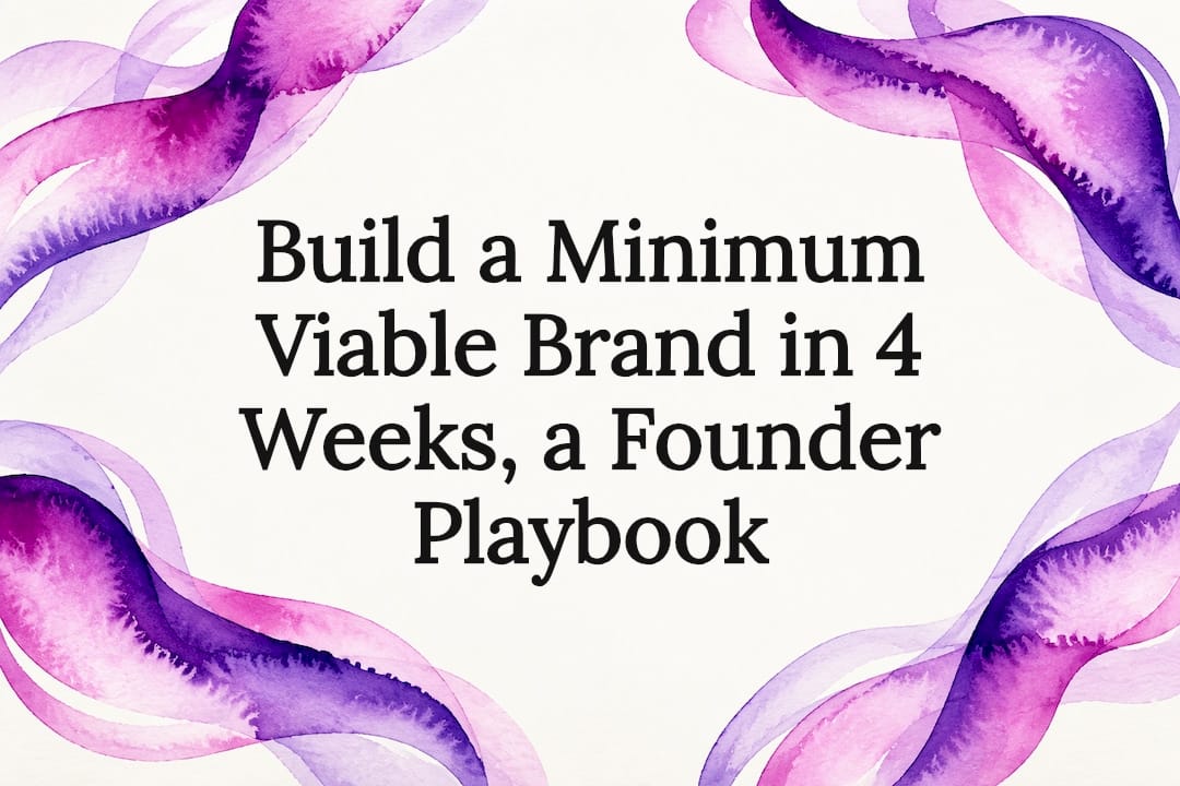 Decorative minimum viable brand title card