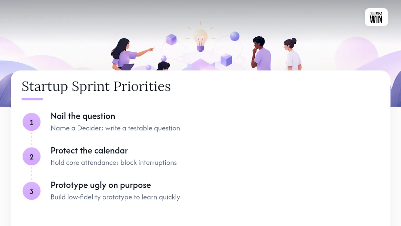 Design Sprint for Startups: Run a 5-Day Prototype and Test — overview diagram