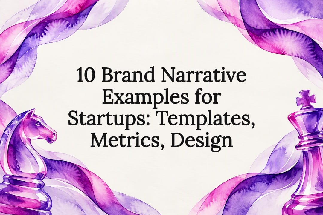 Decorative brand narrative title card