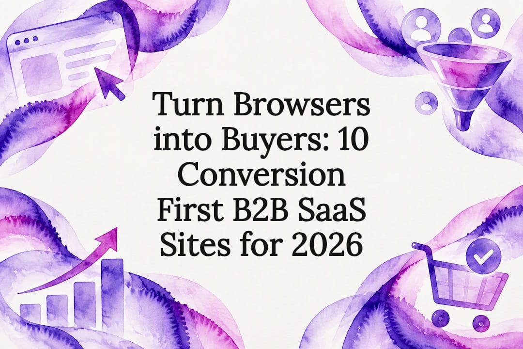 Decorative title card for B2B SaaS websites