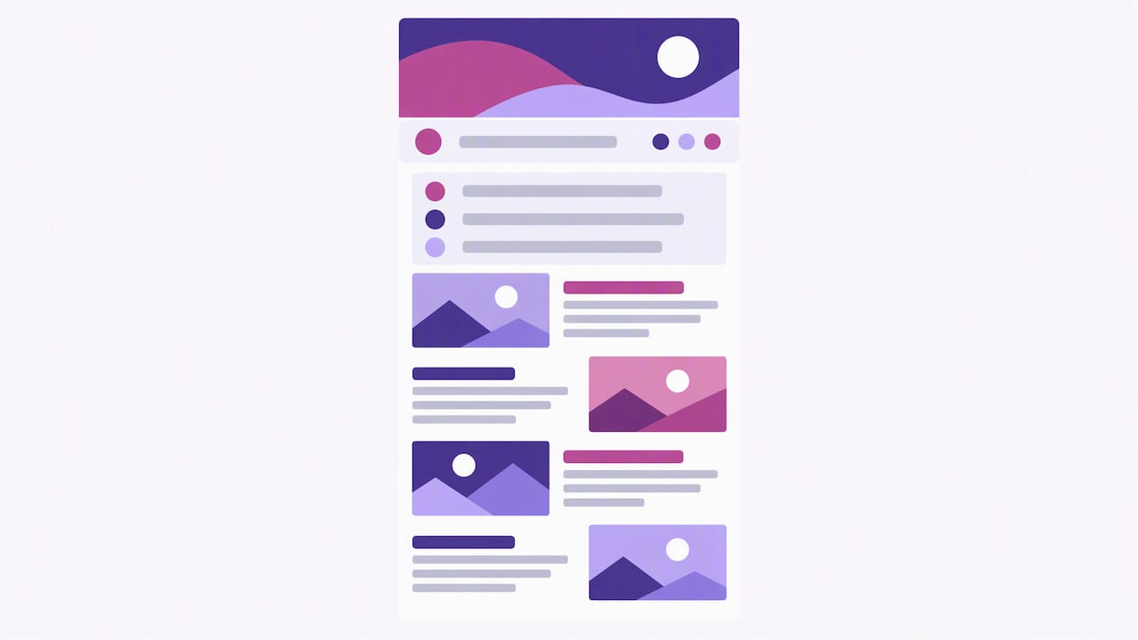Reusable newsletter modules arranged in one layout