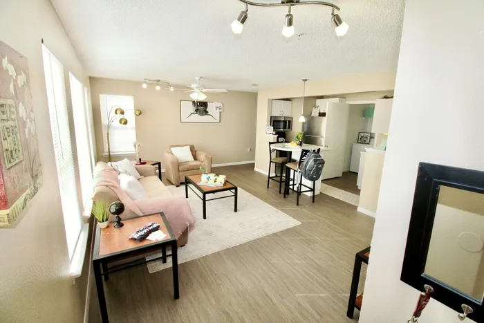 living area with kitchen