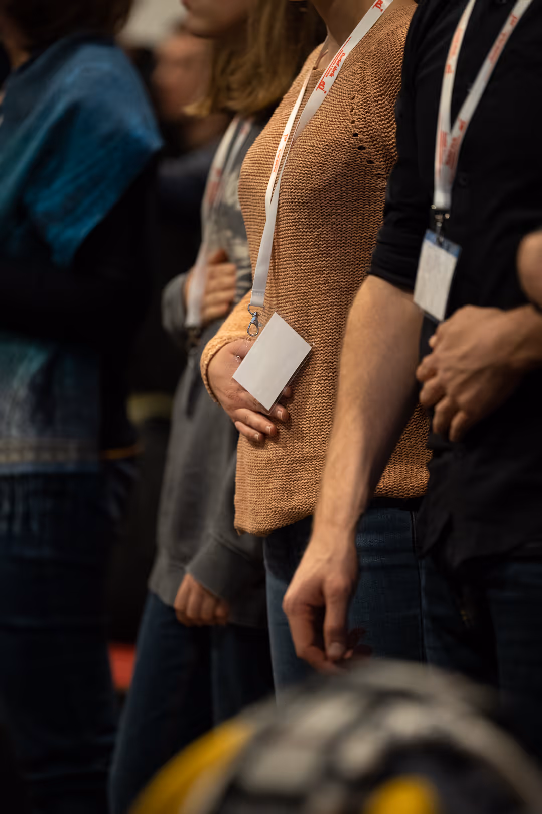 students holding their stomach