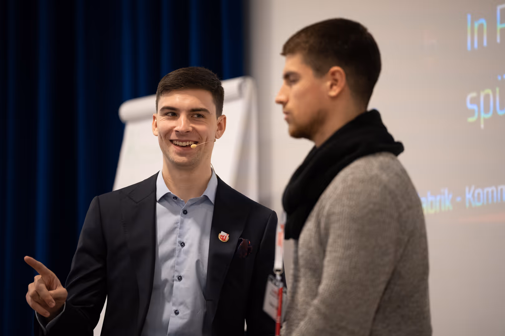 Benedikt with a participant