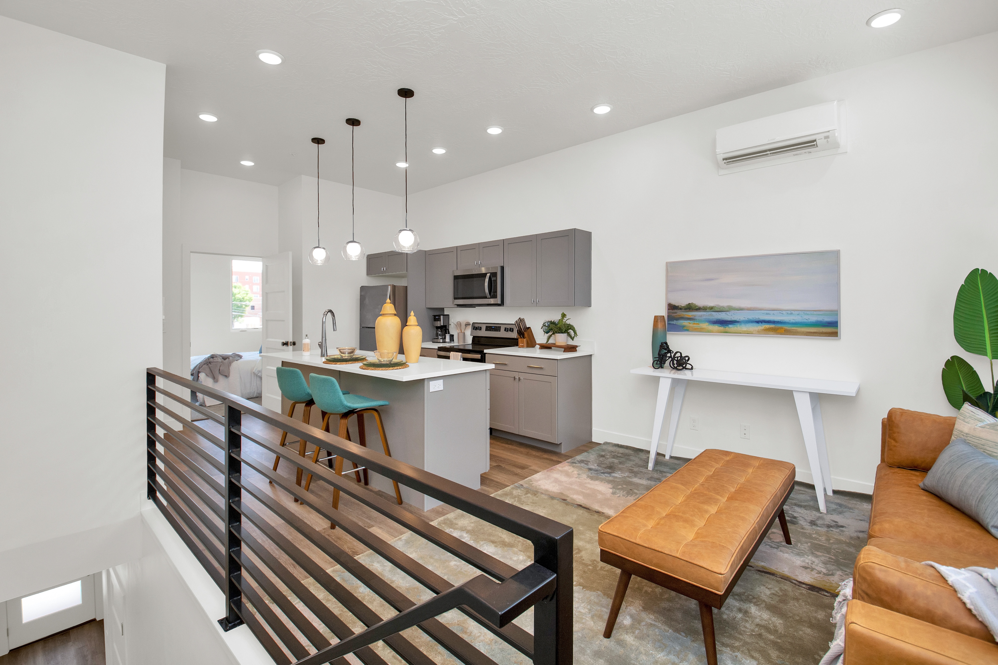 living room to kitchen