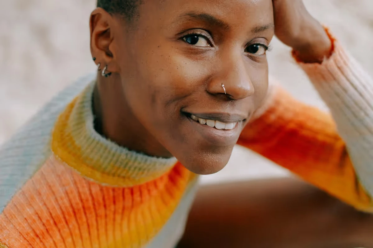 Profile portrait of a woman