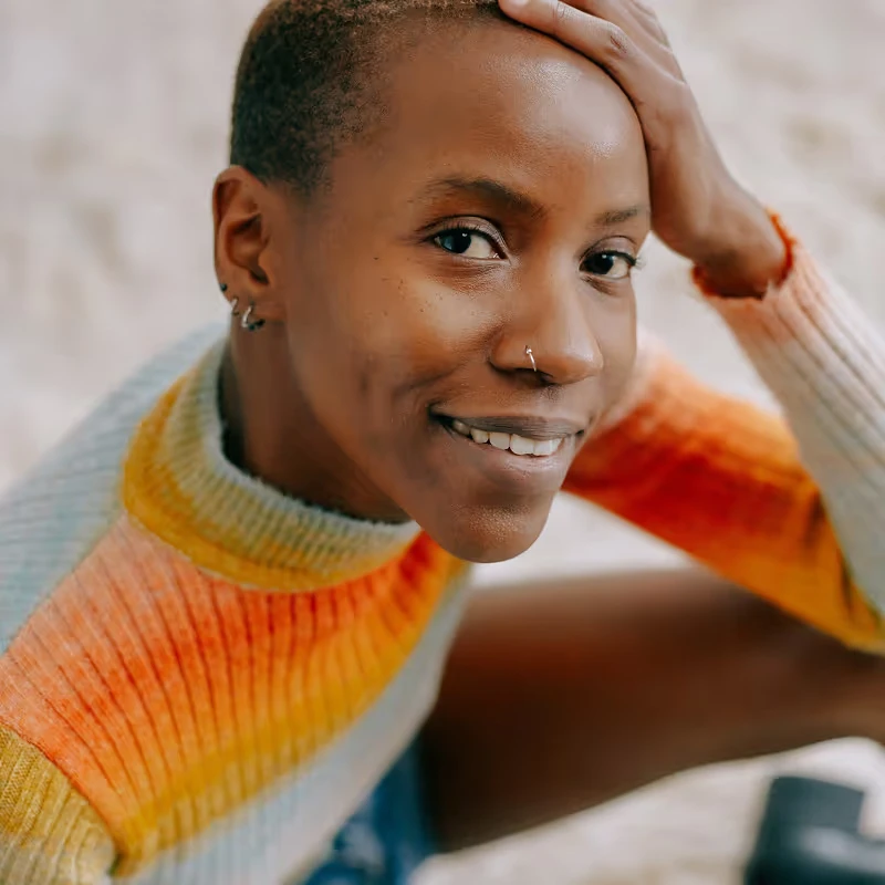 Profile portrait of a woman