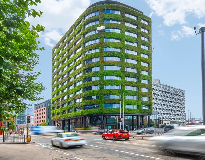 Living wall covers the exterior of Eden A3 Salford
