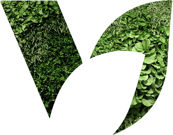 Viritopia logo with living wall mask background
