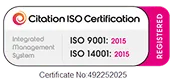 ISO 9001 and 14001 certificationbadge