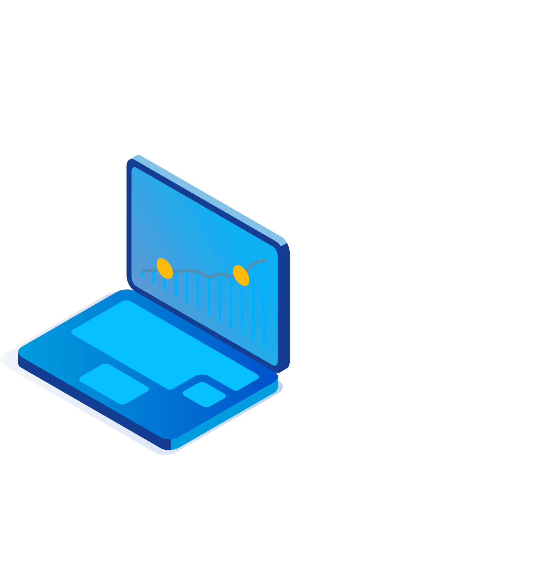 A laptop computer sitting on top of a black surface.