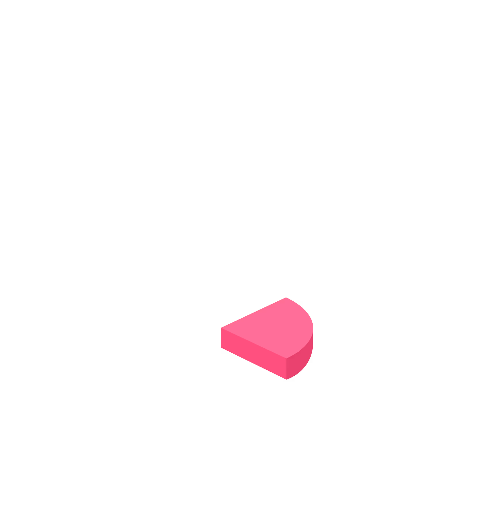 A pink pie chart slice.