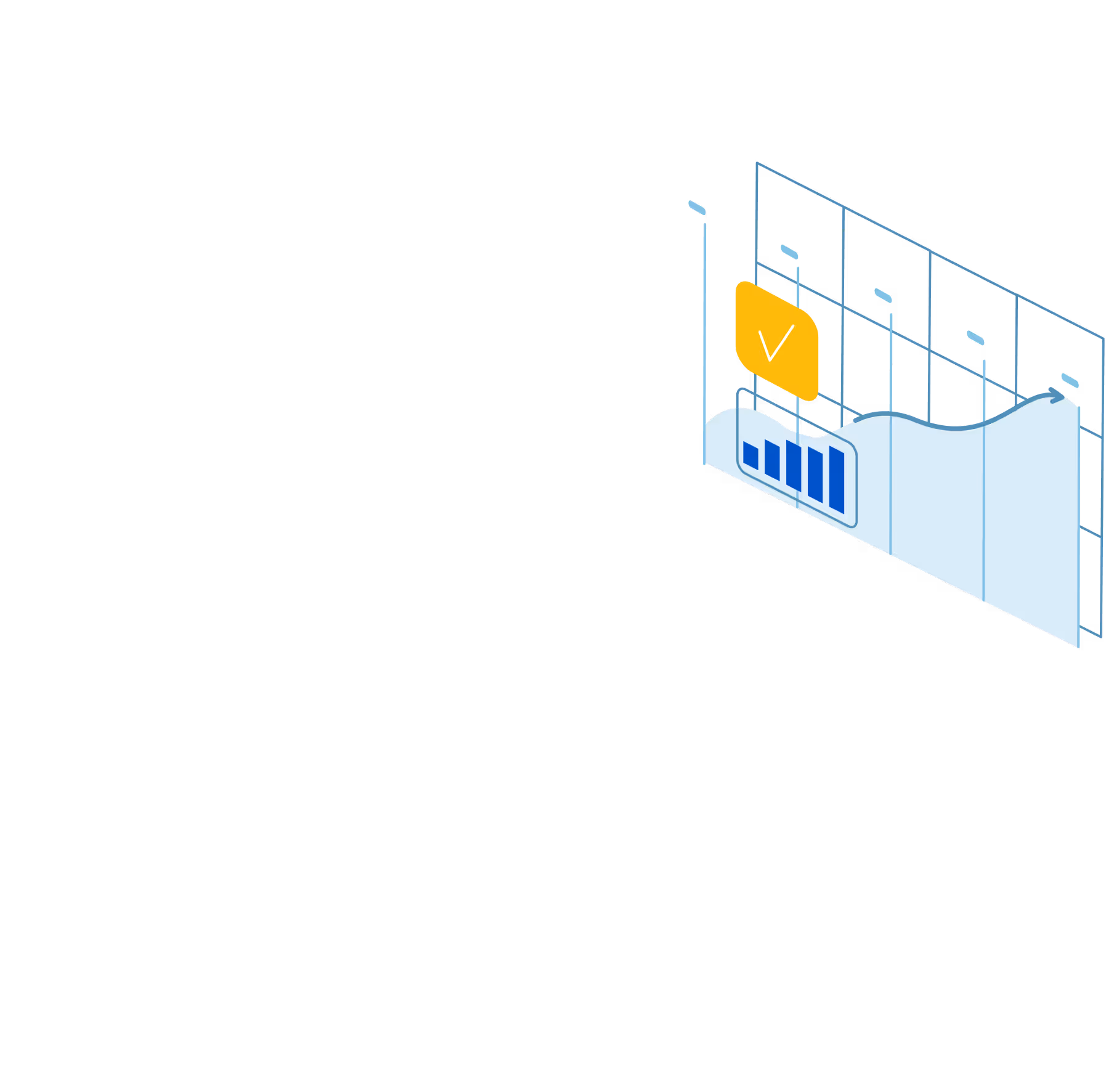 A computer screen with a yellow box on it.