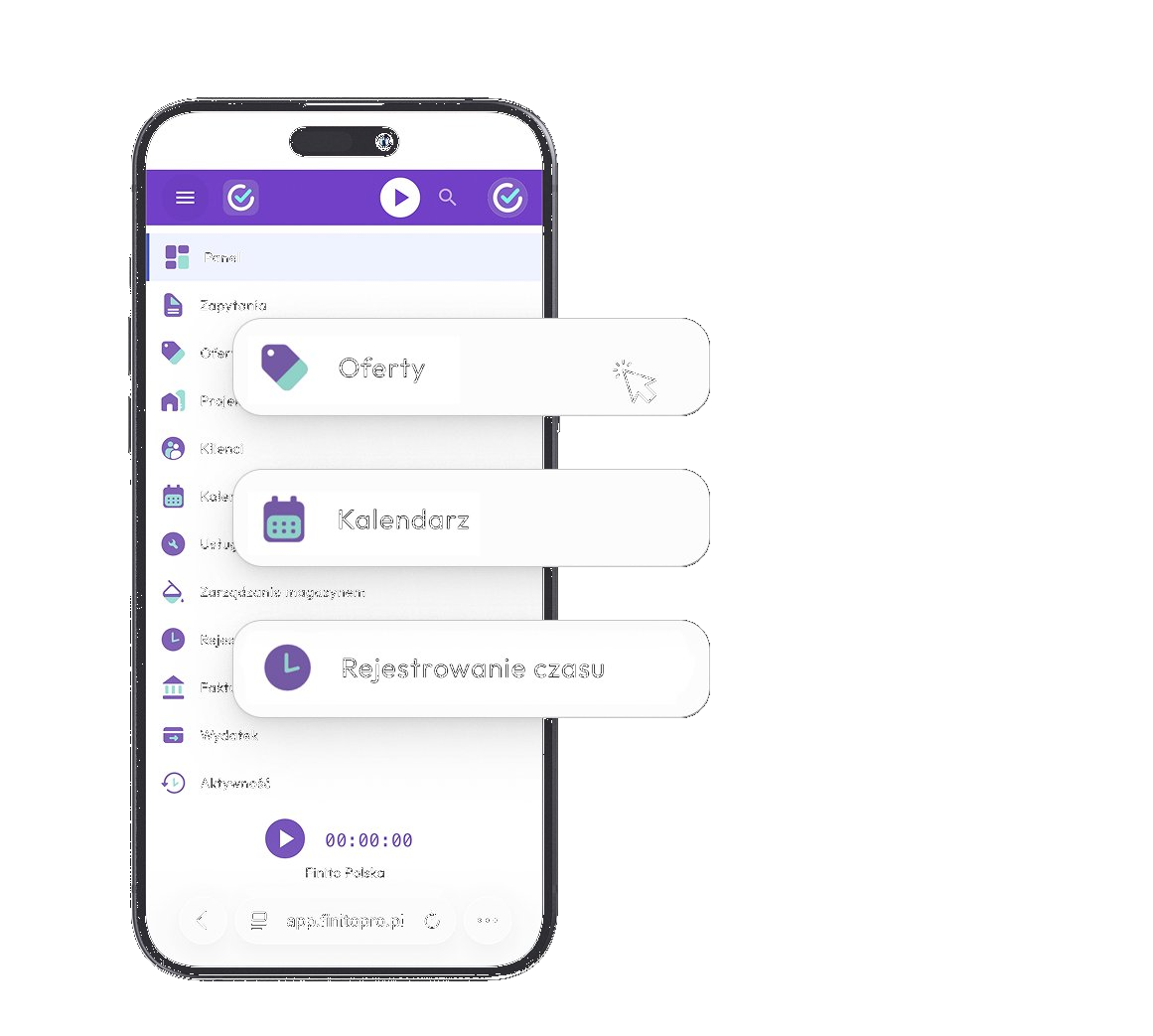 Aplikacja mobilna Finito Pro