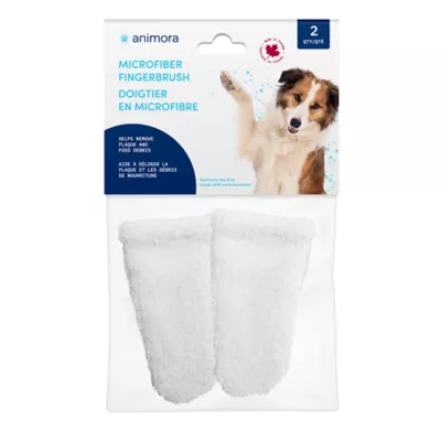 Animora Microfiber Fingerbrush for Dogs & Cats - 2 pack