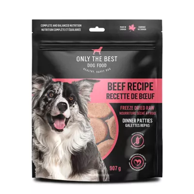 Freeze Dried Raw Adult Dog Food Dinner Patties Beef