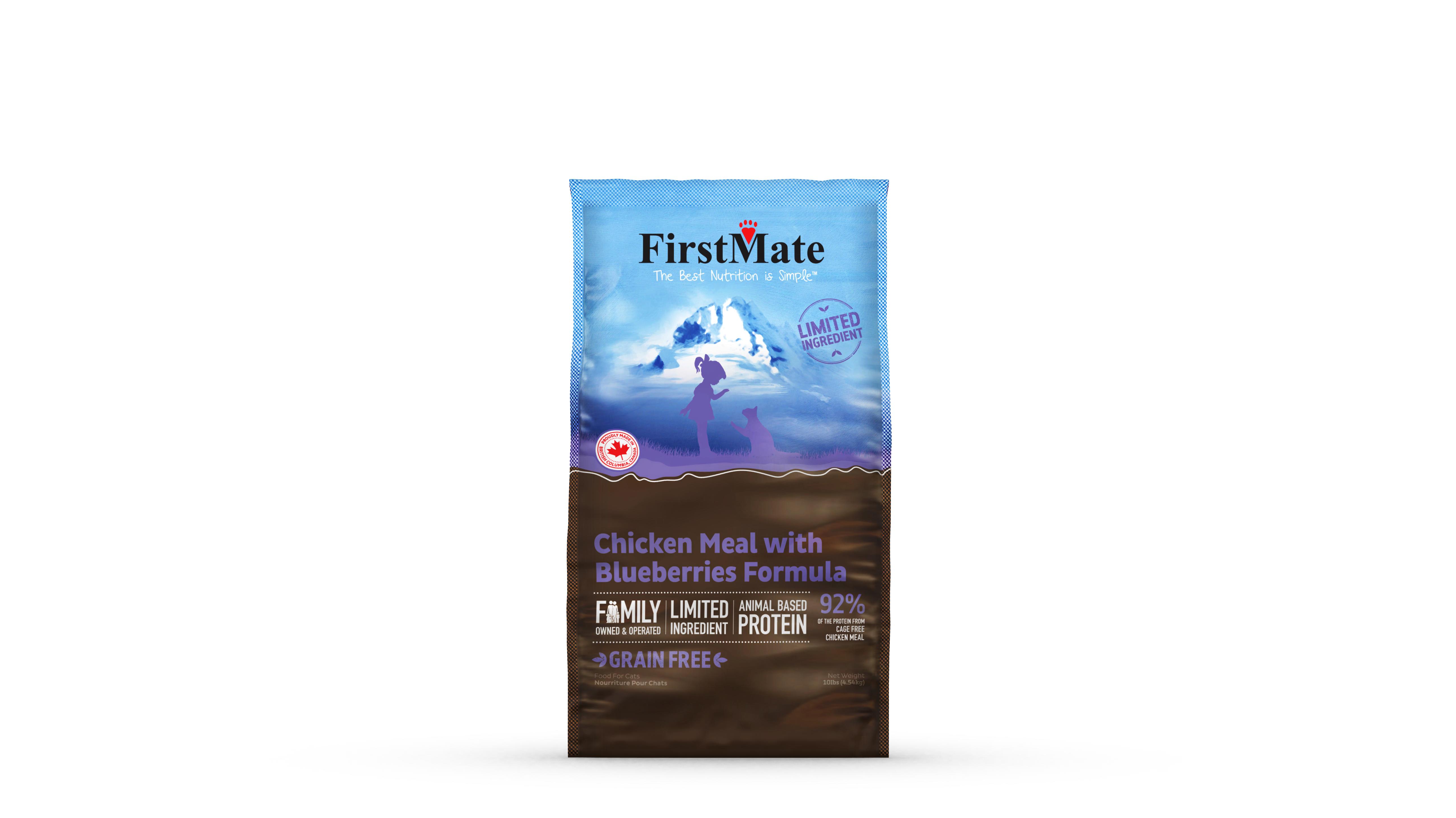 FirstMate pour chat au Poulet et Bleuet, 1,8-kg|3,96-lb