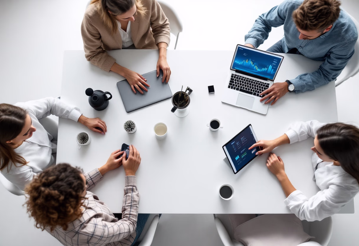 image of a digital brainstorming session for an ai marketing tech company