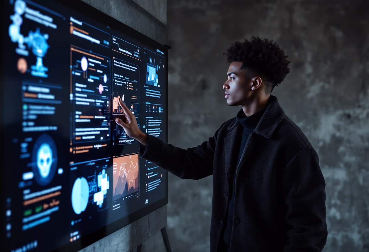 image of student engaging with ai tools