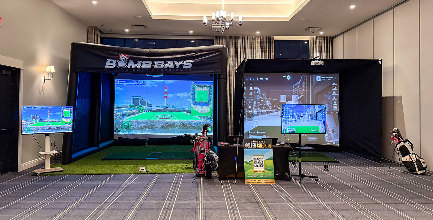 golfer placing a golf ball on grass