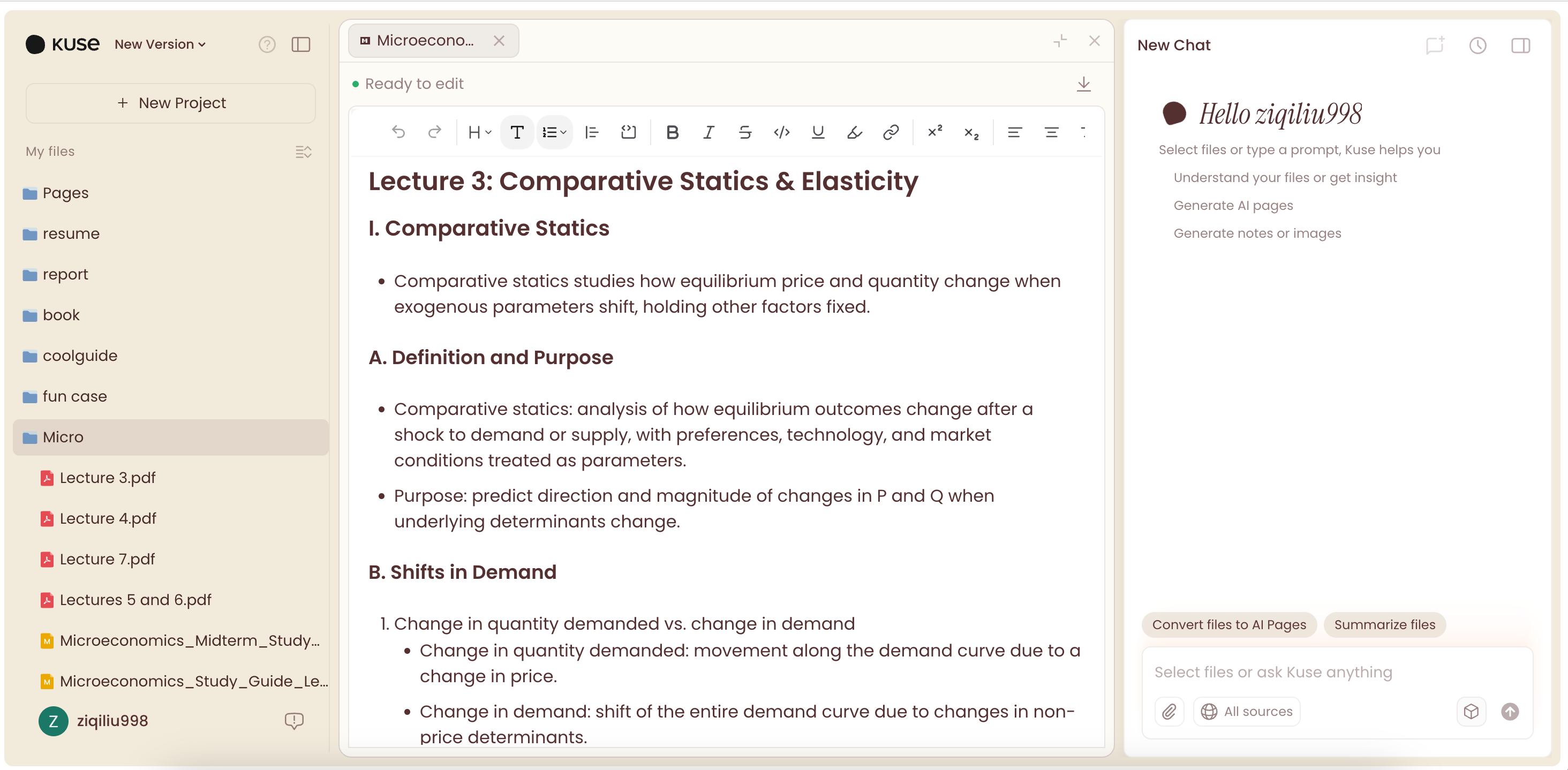 Outline-Based Study Guide made by Kuse