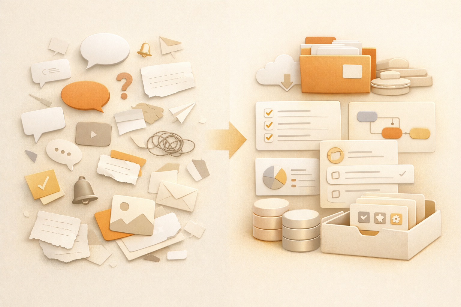 Team context turning into organized AI coworker deliverables