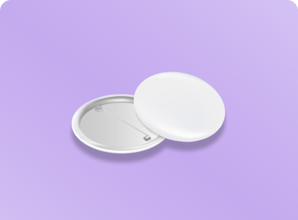 A white magnets with purple background