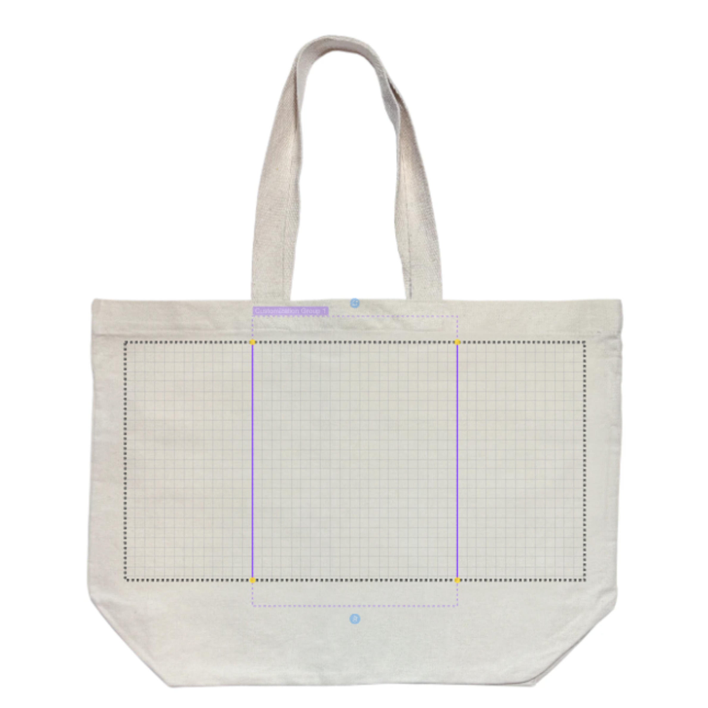 A5 Printing Area on Tote Bag