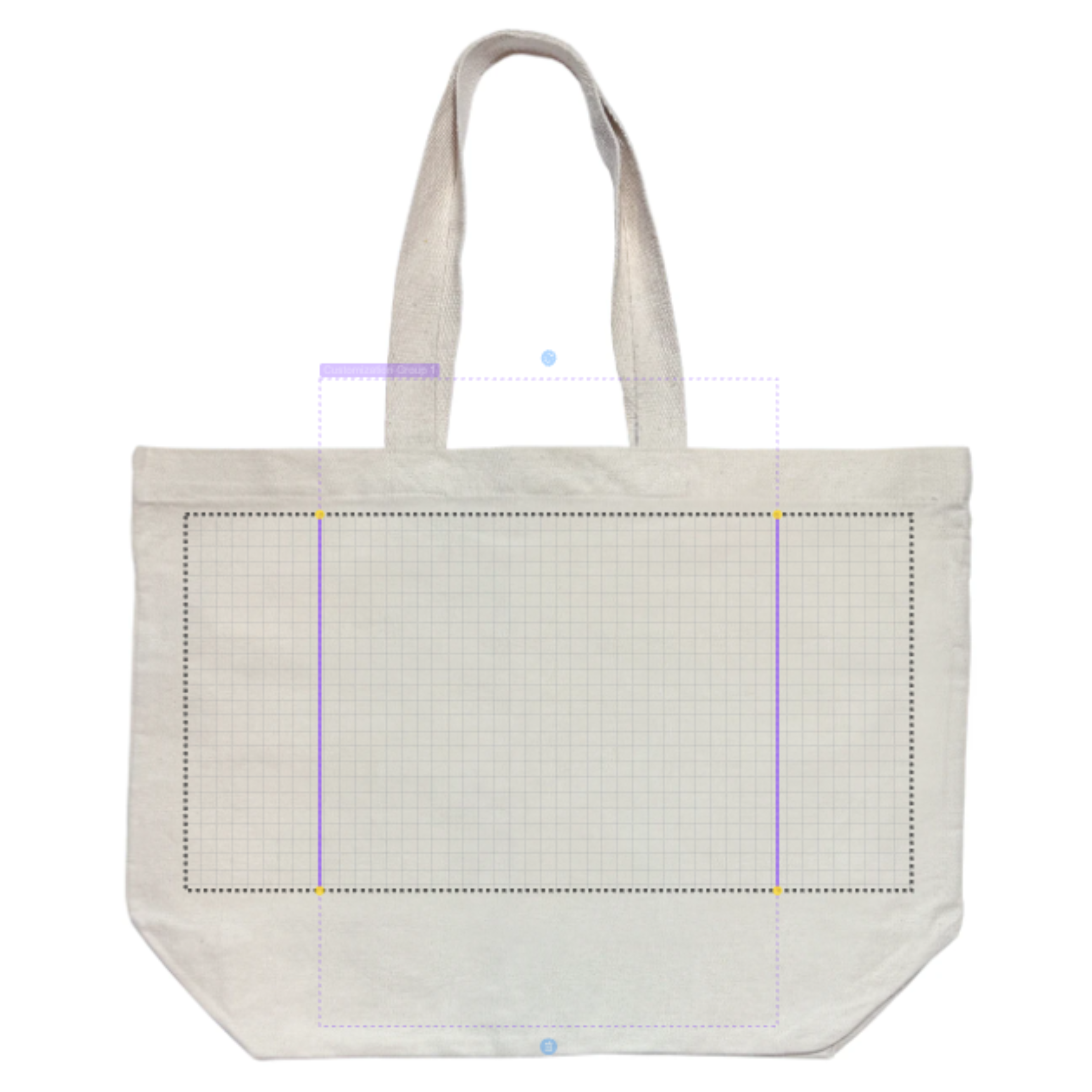 A6 Printing Area on Tote Bag