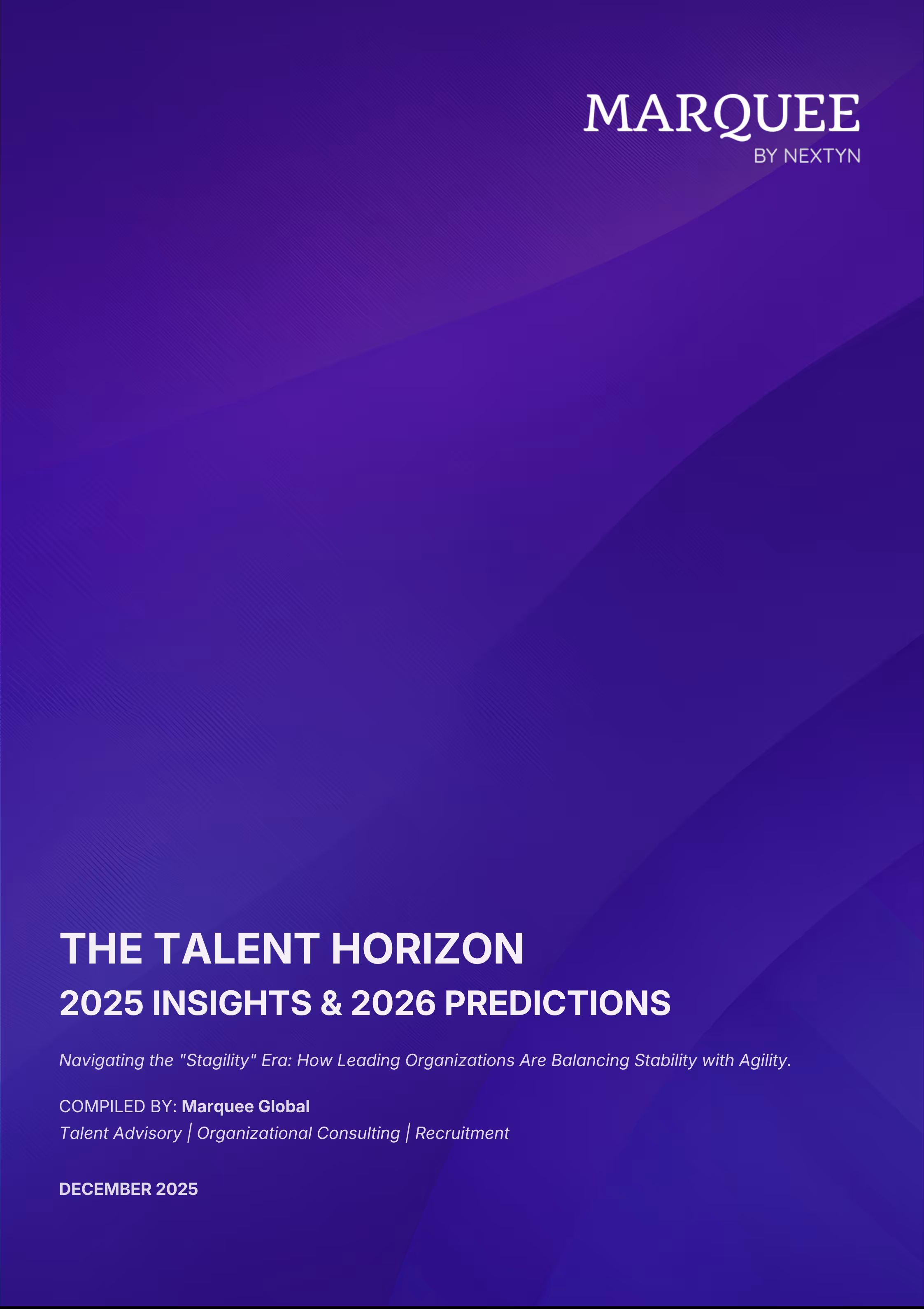 The front cover of The Talent Horizon report