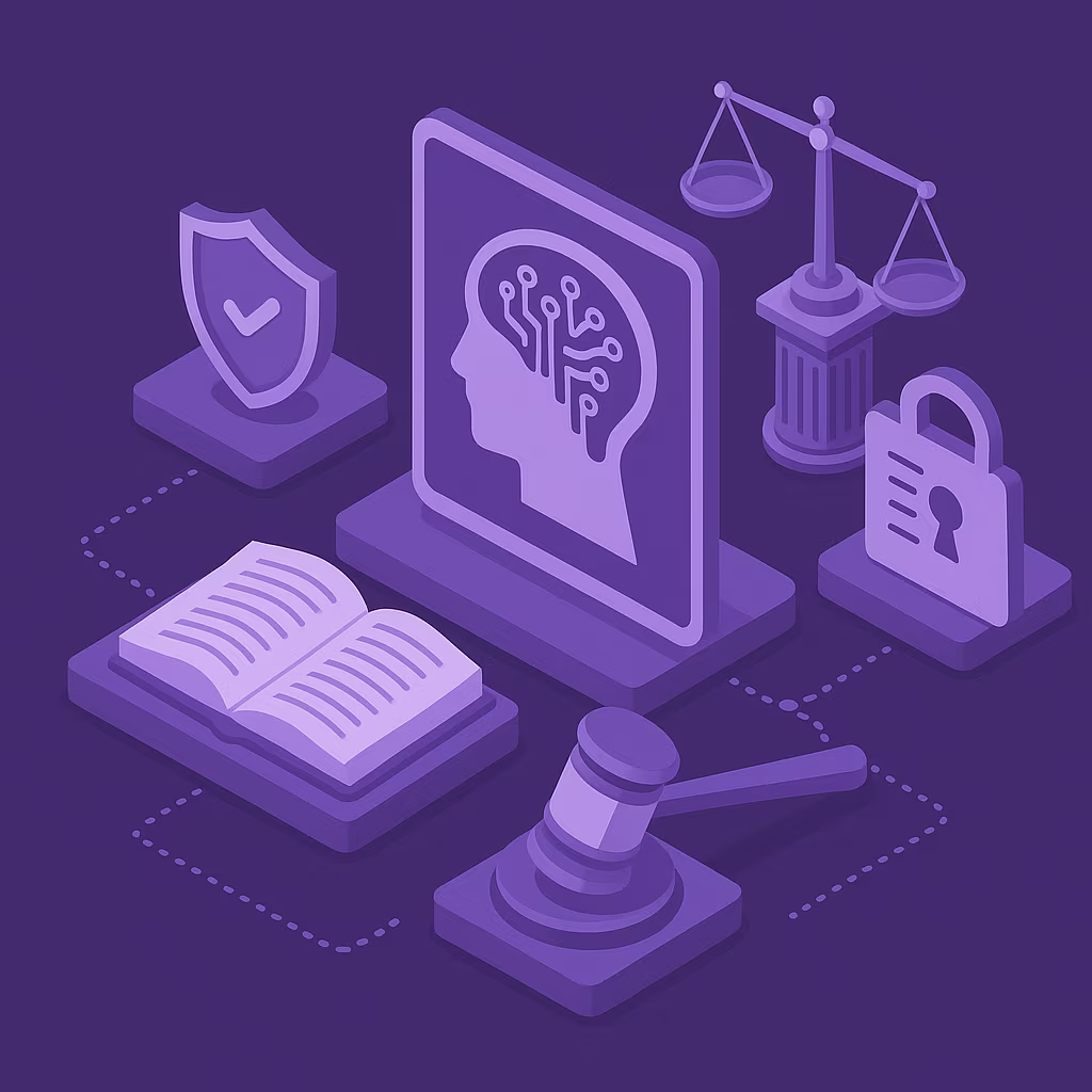 “90-day AI leadership framework timeline with three phases: Learning, Quick Wins, and Strategy Execution, shown with purple icons.”