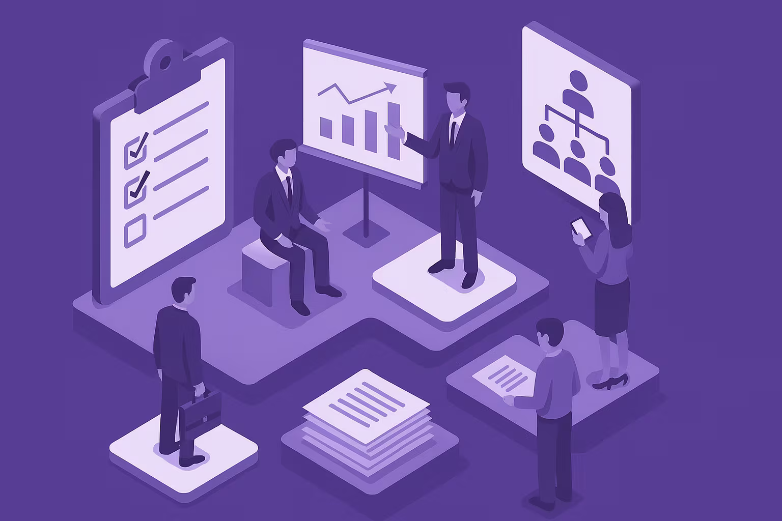 “Infographic of a 90-day AI leadership framework timeline with three phases: Learning & Alignment, Quick Wins, and Strategy & Execution, each marked with purple icons.”
