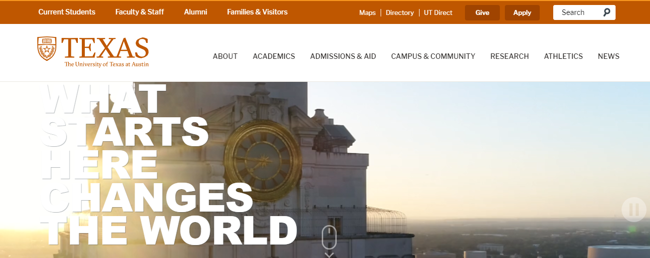 University of Texas Homepage