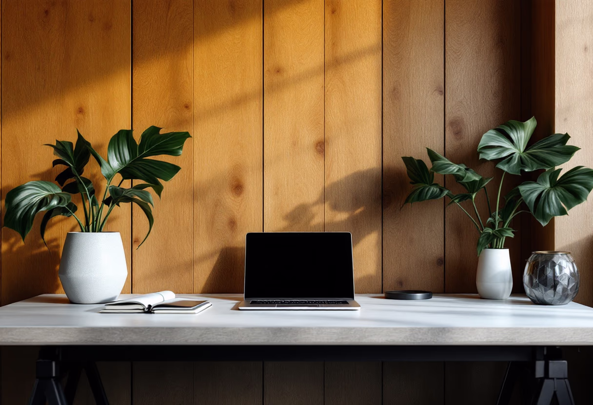 [background image] image of desk with a laptop (for a trucking company)
