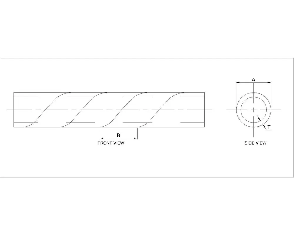 SPIRAL WRAPPING TUBE LD Technical Drawing