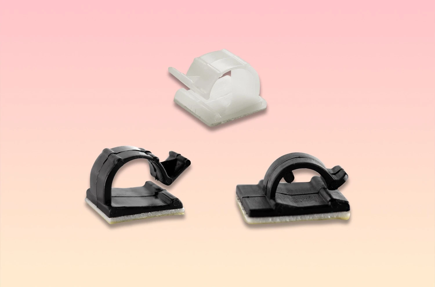 Self Adhesive Round Cable Clamp for Pipes and Tubes#1.2