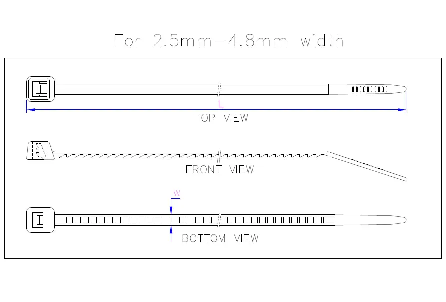 Heat Stabilised Cable Ties Application