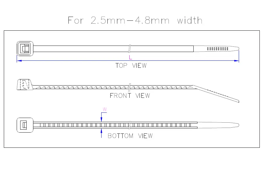 Colored Cable Ties Application
