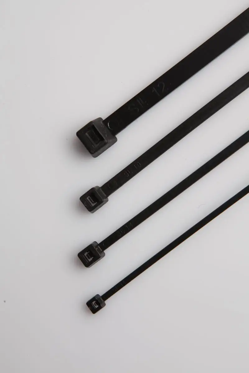 Non-Releasable Value Series Cable Ties UV Black Technical Drawing