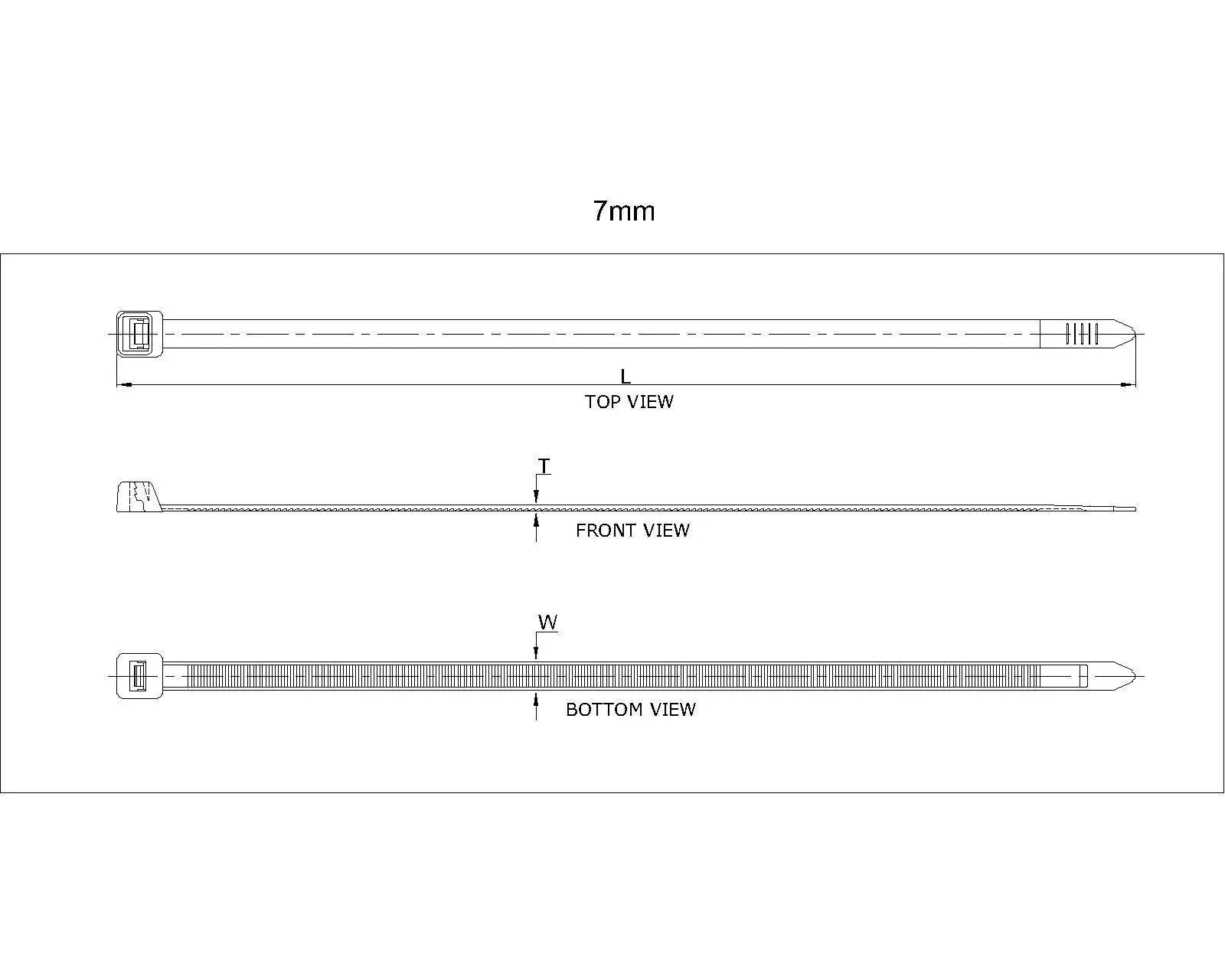 Non-Releasable Value Series Cable Ties UV Black Application