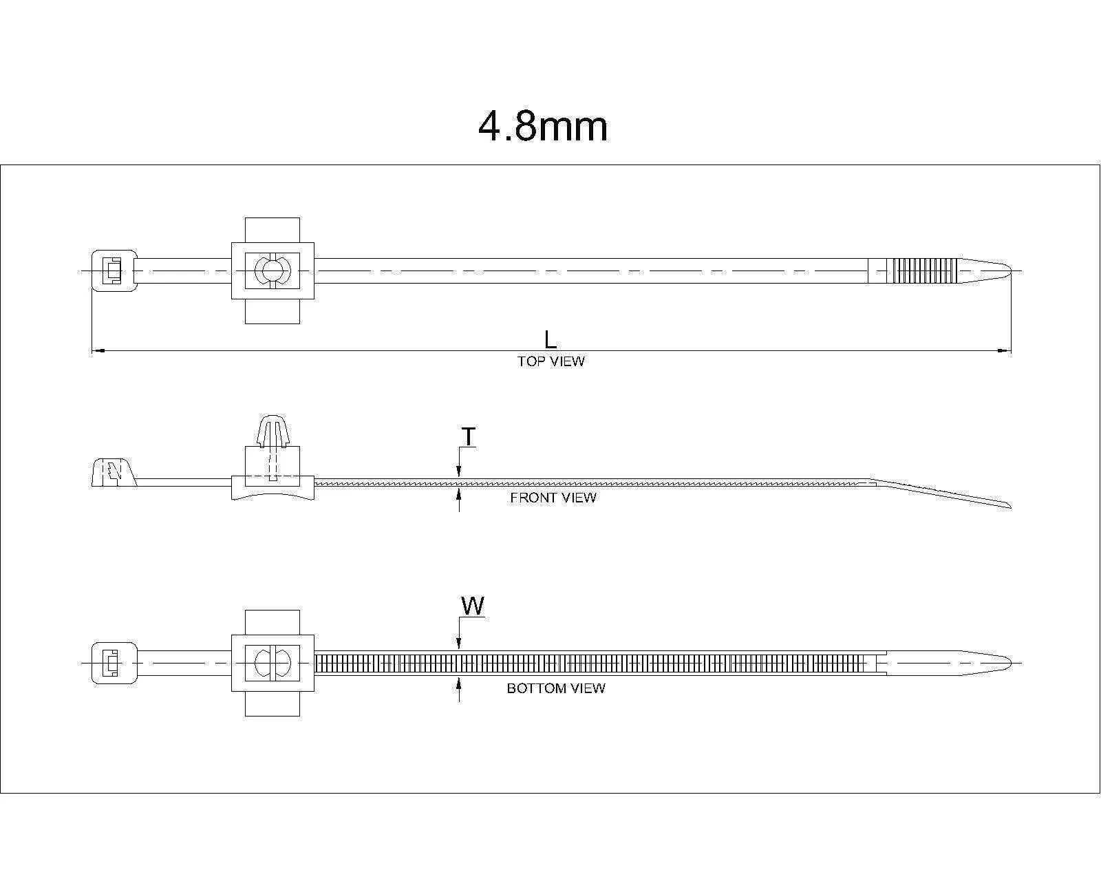 Inside Push Mount Tie Application