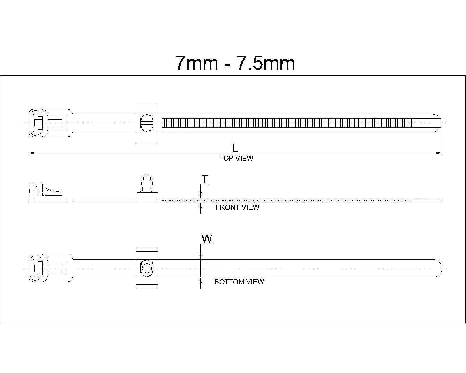 Inside Push Mount Releasable Tie Thumb Release Application