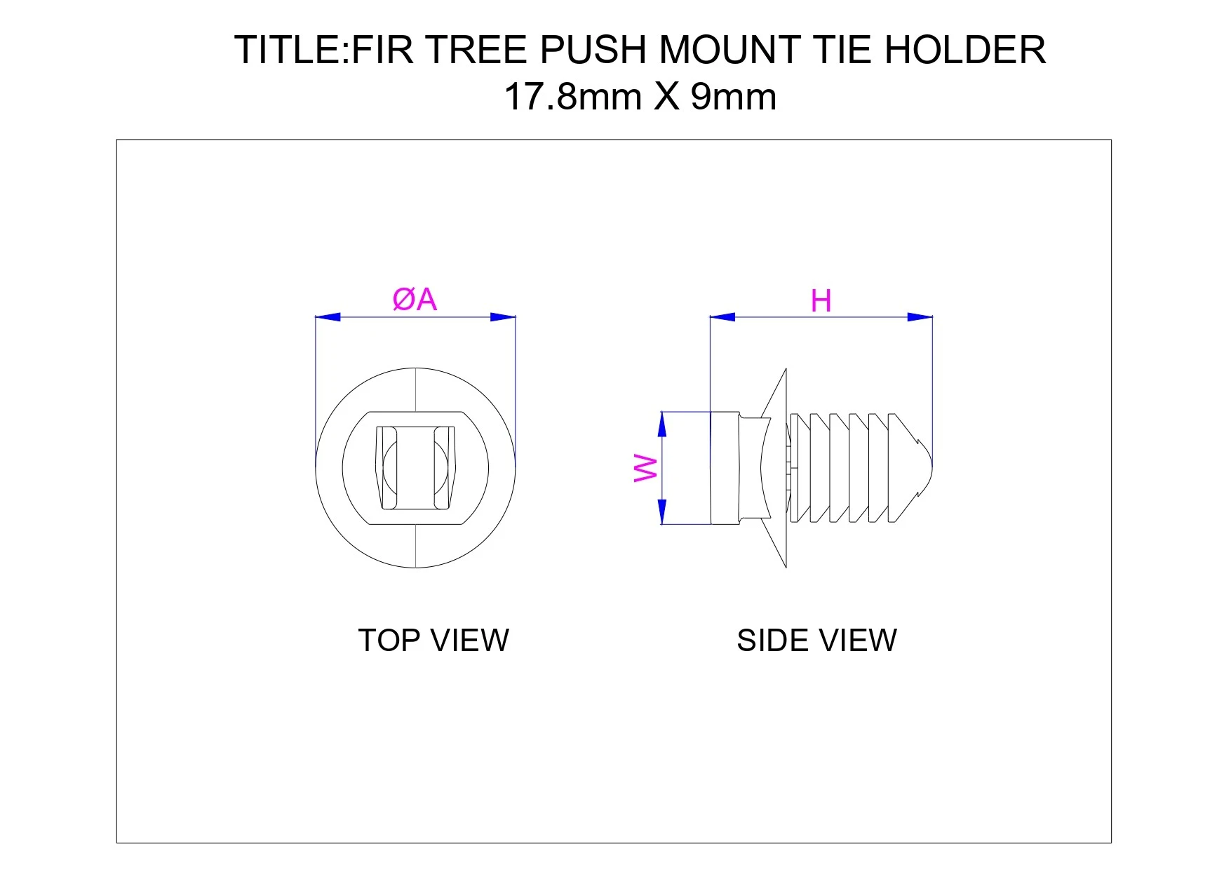 Push Mount Fir Tree Holder Application