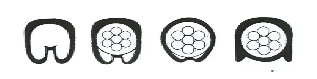Cable Marker Straight Cut & Chevron Cut Technical Drawing