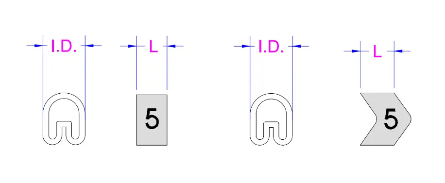 Cable Marker Straight Cut & Chevron Cut Application