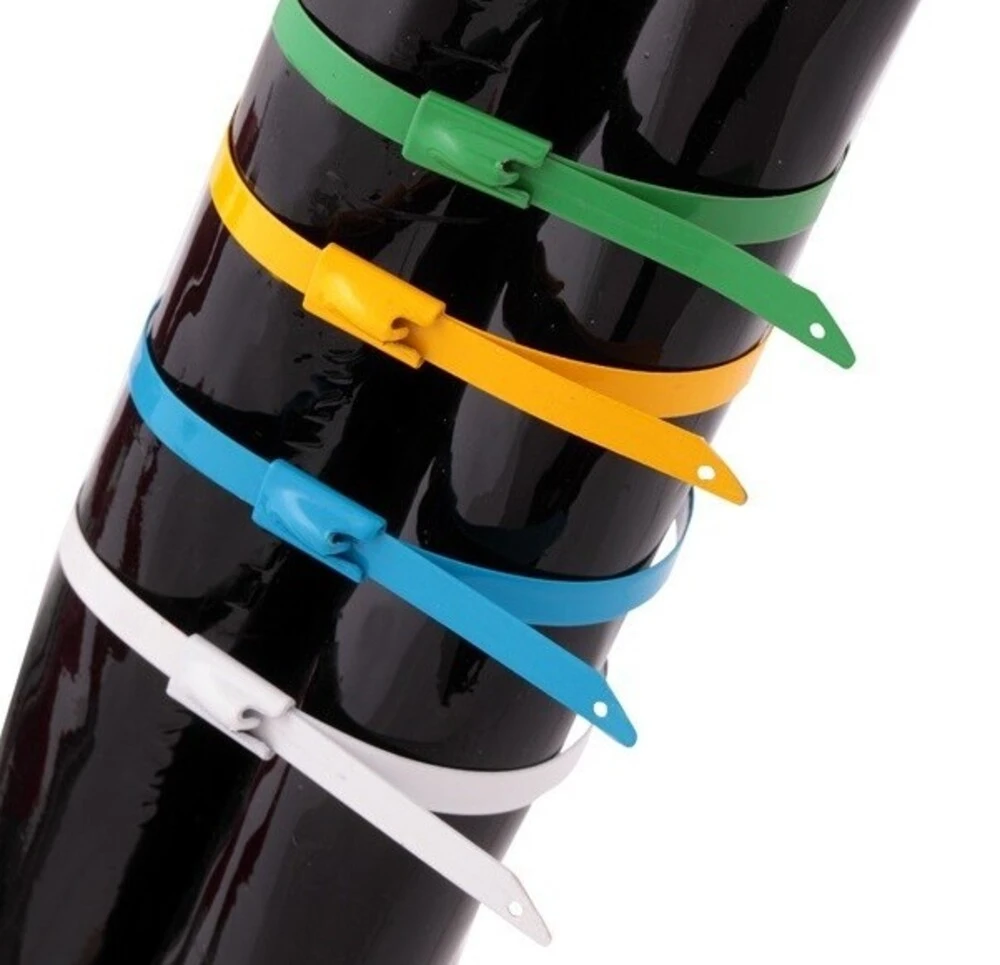 Ball Lock Steel Tie Coated Technical Drawing