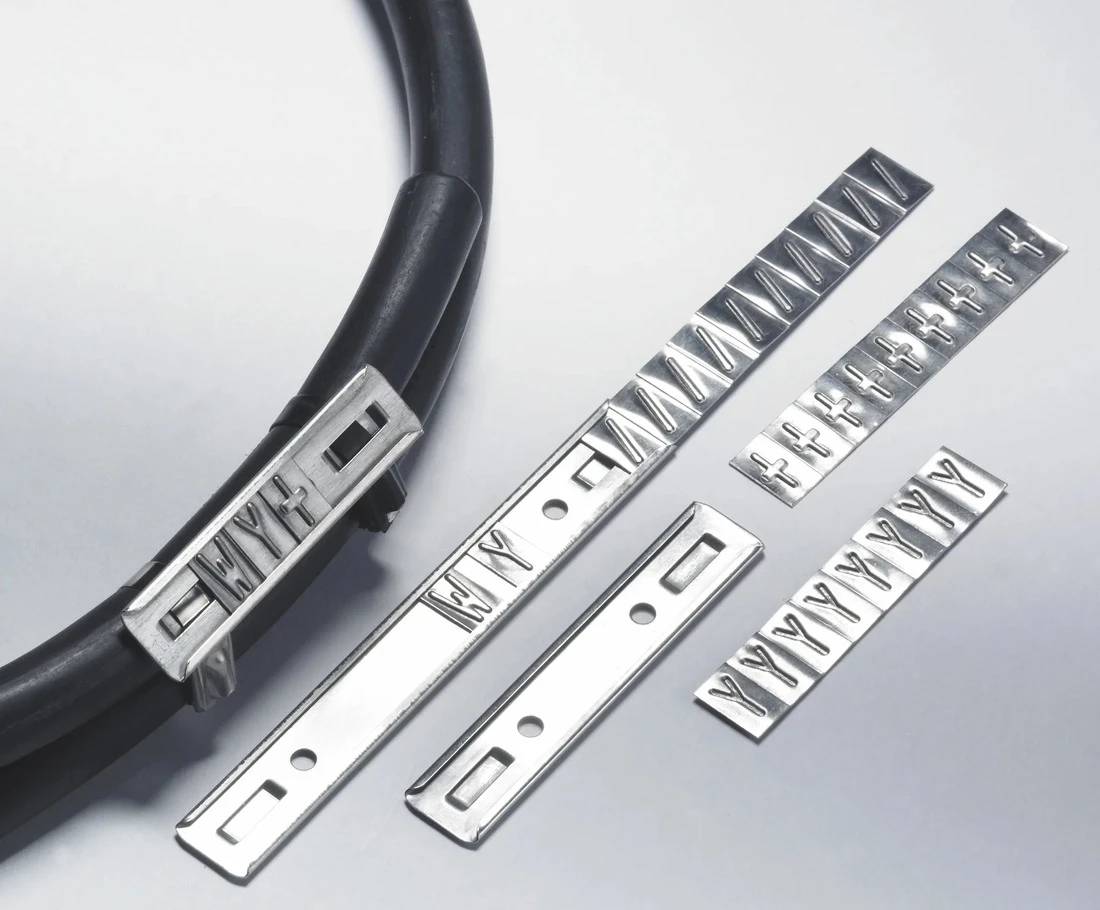 Slide On Carrier Rails & Slide On Steel Markers Technical Drawing